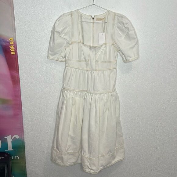 NWT Ulla Johnson Ames MIDI Cotton Dress Whitewash- Size 0 - Picture 2 of 16